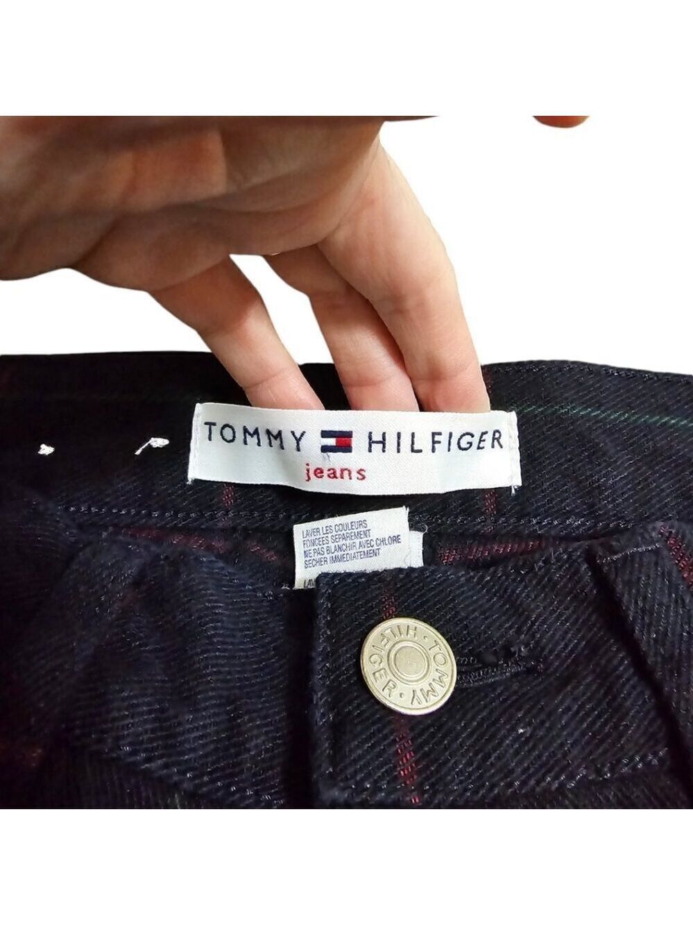 Tommy Hilfiger Vintage Windowpane High Rise Straight Leg Pants Sz 6 - Picture 6 of 8